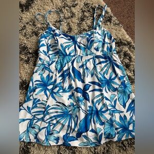 Blue and White Floral Dress